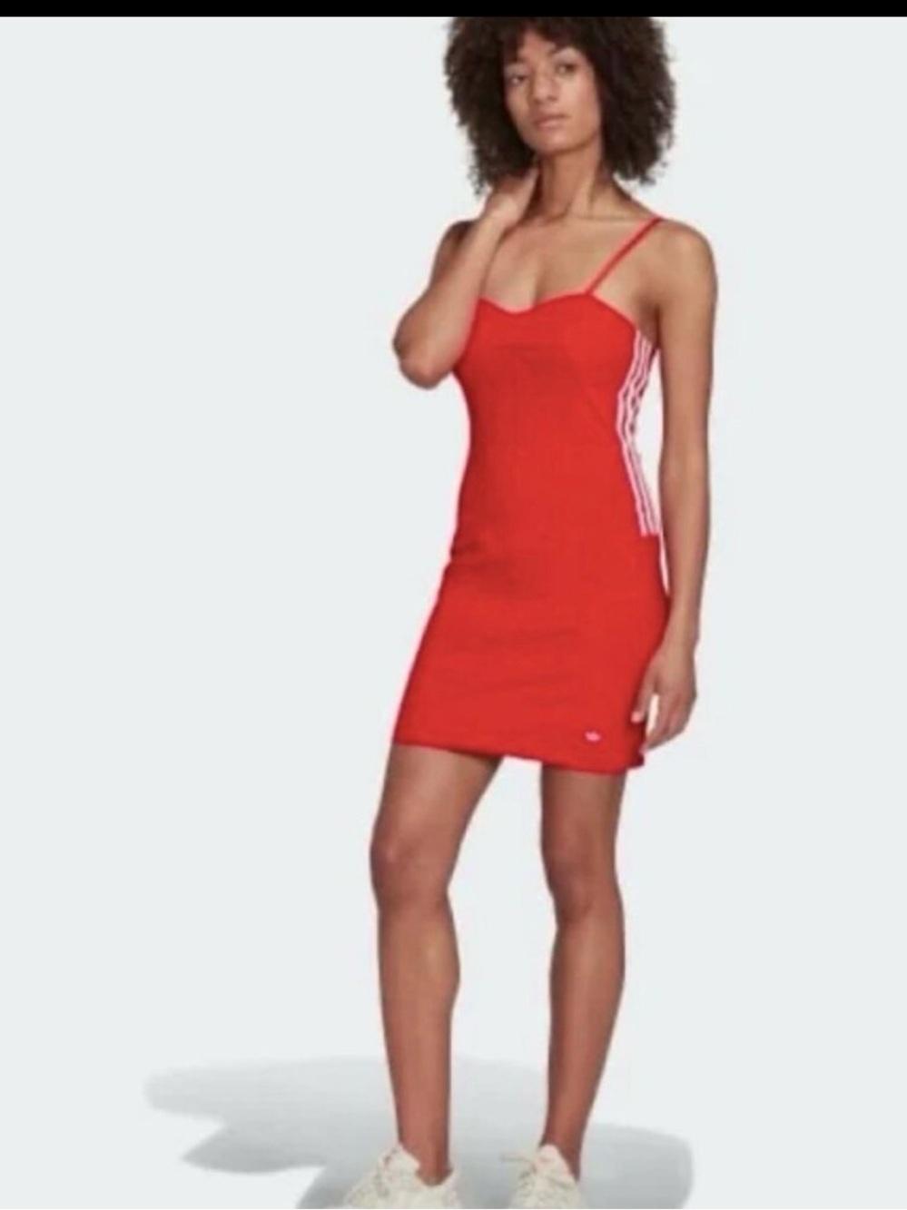 NWT Adidas Centre Stage Red Corset Mini Dress S - Picture 3 of 10